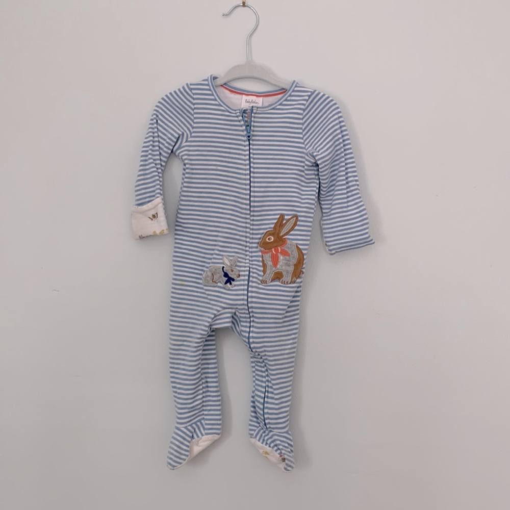 6-9m Baby Boden Easter Footed Onesie